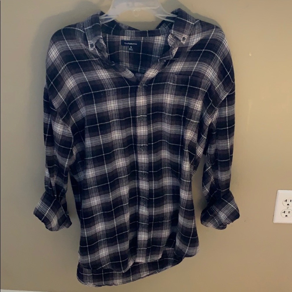 Charcoal and White Flannel